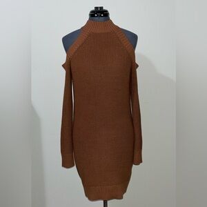 Open Shoulder Sweater Dress